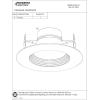 Progress Lighting Intrinsic Recessed LED 8w Baffle Trim for 5/6 inch Housings with 770 lumens, Color Temperature Selectable, White