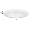 Progress Lighting Intrinsic Recessed LED 8w Baffle Trim for 5/6 inch Housings with 770 lumens, Color Temperature Selectable, White
