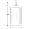 Progress Lighting Irondale Collection 1-Light Clear Glass Craftsman Outdoor Hanging Lantern Light Matte Black