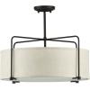 Progress Lighting Kempsey Collection Three-Light Semi-Flush Convertible, Antique Bronze, 11″ x 21-3/4″(Antique Bronze)