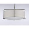 Progress Lighting Kempsey Collection Three-Light Semi-Flush Convertible, Antique Bronze, 11″ x 21-3/4″(Brushed Nickel)