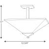 Progress Lighting P350107-31M Clifton Heights Close-to-Ceiling, Matte Black(Brushed Nickel)