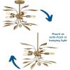 Progress Lighting P350210-176 Leaf, Flower, Fruit Five Light Semi-Flush Conv from Mariposa Collection in Pewter, Nickel, Silver Finish, 13.00 inches(Silver)