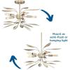 Progress Lighting P350210-176 Leaf, Flower, Fruit Five Light Semi-Flush Conv from Mariposa Collection in Pewter, Nickel, Silver Finish, 13.00 inches(Silver)