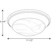 Progress Lighting P3688-20 Med Flush Mount, 1-60-watt, Antique Bronze(White)