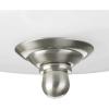 Progress Lighting P3925-80 Dome Glass CTC Flush Mount, 2-Light 150 Total Watts, Forged Black