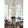 Progress Lighting P400316-009 Goodwin 24 in. Five-Light Brushed Nickel Modern Farmhouse Chandelier with Clear Glass Shade