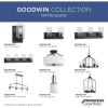 Progress Lighting P400317-31M Goodwin Pendant, 4-Light 240 Total Watts, Matte Black
