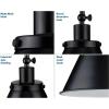 Progress Lighting P500325-104 Transitional One Light Pendant from Hinton Collection in Polished Nickel Finish,(Matte Black)