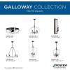 Progress Lighting P500377-31M Galloway Collection 4-Light Modern Farmhouse Chandelier with Matte Black with Distressed White Accents