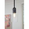 Progress Lighting P500403-31M Cofield Collection 4 in. One-Light Matte Black Transitional Pendant with Clear Glass Shade