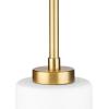 Progress Lighting P500404-163 Cofield Collection 4 in. One-Light Vintage Brass Transitional Pendant with Etched White Glass Shade(Bronze)