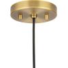 Progress Lighting P500404-163 Cofield Collection 4 in. One-Light Vintage Brass Transitional Pendant with Etched White Glass Shade(Bronze)