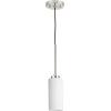 Progress Lighting P500404-163 Cofield Collection 4 in. One-Light Vintage Brass Transitional Pendant with Etched White Glass Shade(Gray)