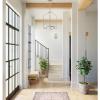 Progress Lighting P500410-31M Goodwin 14 in. Four-Light Brushed Nickel Modern Farmhouse Hall & Foyer Light with Clear Glass Shade