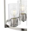 Progress Lighting P500410-31M Goodwin 14 in. Four-Light Brushed Nickel Modern Farmhouse Hall & Foyer Light with Clear Glass Shade