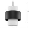 Progress Lighting Silva Collection One-Light Matte Black White Linen Shade Pendant (P500398-31M)(Matte Black)