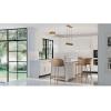 Silva Collection Two-Light Brushed Bronze White Linen Shade 14″ Flush Mount
