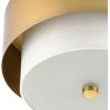 Silva Collection Two-Light Brushed Bronze White Linen Shade 14″ Flush Mount