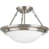Progress Lighting 2-Light 15-1/4″ Close-to-Ceiling Light, Eclipse Collection, Indoor, P3567-09, Brushed Nickel