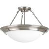 Progress Lighting Eclipse Collection Three-Light 19-3/8” Close-to-Ceiling