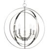 Progress Lighting Equinox Collection 5-Light Antique Bronze New Traditional Sphere Pendant Light(Nickel)
