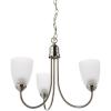 Progress Lighting Gather Collection 3-Light Etched Glass Traditional Chandelier Light Antique Bronze(Brushed Nickel)