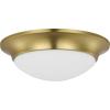 Progress Lighting One-Light 11-1/2″ Etched Glass Flush Mount