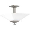 Progress Lighting P350107-31M Clifton Heights Close-to-Ceiling, Matte Black(Brushed Nickel)