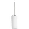 Progress Lighting P500404-163 Cofield Collection 4 in. One-Light Vintage Brass Transitional Pendant with Etched White Glass Shade(Gray)