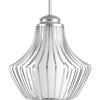 Progress Lighting P5324-121 Finn One-Light. Pendant, Metallic Silver(Metallic Silver)