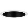 Progress Lighting P806000-031 6″ Recessed Step Baffle Trim Black 6″ Housing (P806N Series)(Black)