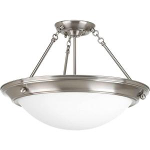 Progress Lighting Eclipse Collection Three-Light 19-3/8” Close-to-Ceiling