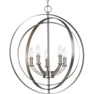 Progress Lighting Equinox Collection 5-Light Antique Bronze New Traditional Sphere Pendant Light(Gray)