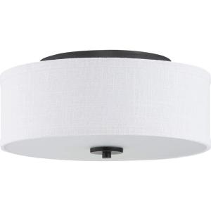 Progress Lighting Inspire LED Collection One-Light LED Flush Mount, Graphite, 6.00×13.00×13.00