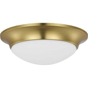 Progress Lighting One-Light 11-1/2″ Etched Glass Flush Mount