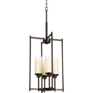 Progress Lighting P3977-20 4-75W Medium Base Foyer, 18″ x 18″ x 44.37″, Antique Bronze(Antique Bronze)