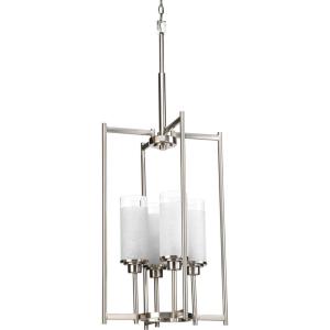Progress Lighting P3977-20 4-75W Medium Base Foyer, 18″ x 18″ x 44.37″, Antique Bronze(Nickel)