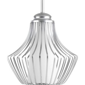 Progress Lighting P5324-121 Finn One-Light. Pendant, Metallic Silver(Metallic Silver)