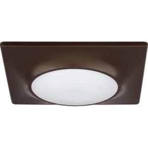 Progress Lighting P8027-20/30K9-AC1-L10 Square Flush Mount/Recessed LED Fixture, 7 1/4″(Antique Bronze)