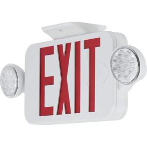Progress Lighting Progress Commercial PECUE-UR-30-RC LED Exit Sign Combo, White