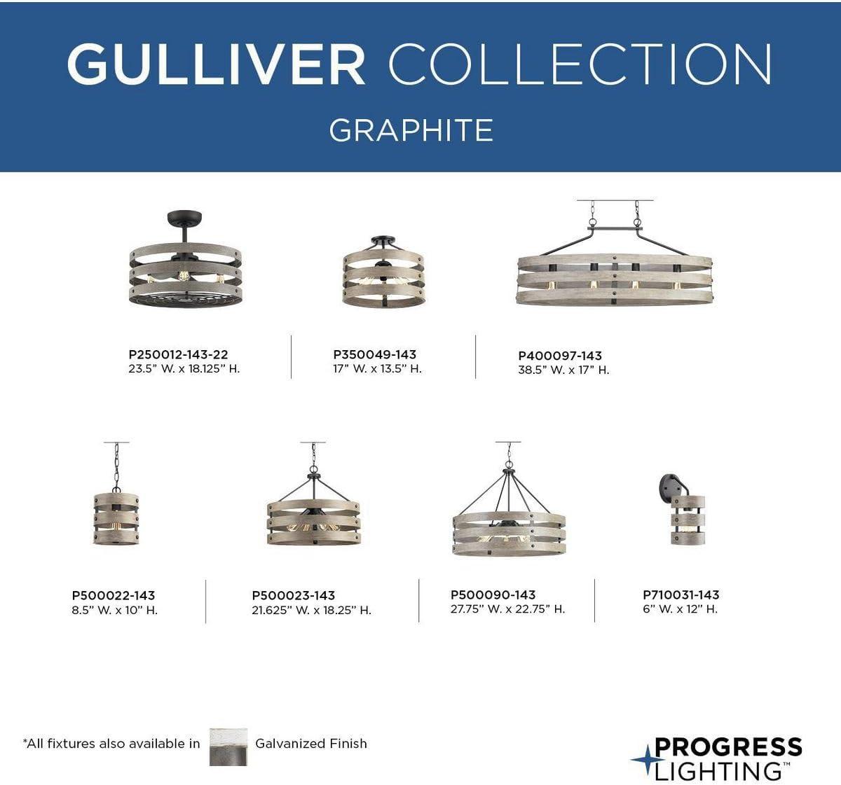 image:imageProgress Lighting P710031143 Gulliver Sconce Graphite 1200x600x600Graphite