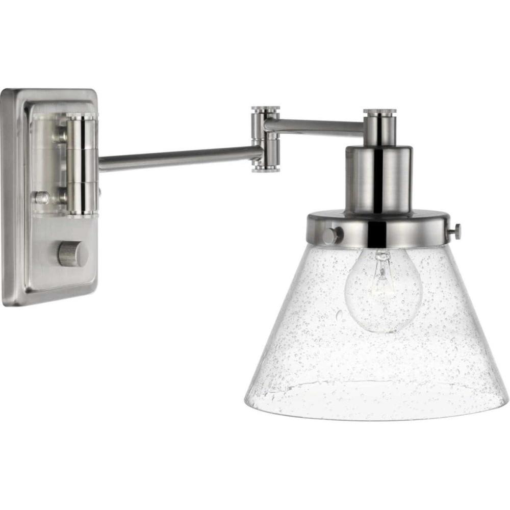 image:imageProgress Lighting Hinton Collection Black Swing Arm Wall Light 963x800x800Nickel