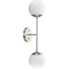 Progress Lighting Haas 7.12 in. Two-Light Brushed Nickel Contemporary for Dining Rooms, Great Rooms, and Bathrooms