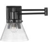 Progress Lighting Hinton Collection Black Swing Arm Wall Light, 9.63×8.00×8.00(Black)
