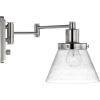 Progress Lighting Hinton Collection Black Swing Arm Wall Light, 9.63×8.00×8.00(Nickel)