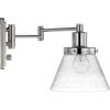 Progress Lighting Hinton Collection Black Swing Arm Wall Light, 9.63×8.00×8.00(Nickel)