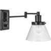 Progress Lighting Hinton Collection Black Swing Arm Wall Light, 9.63×8.00×8.00(Black)