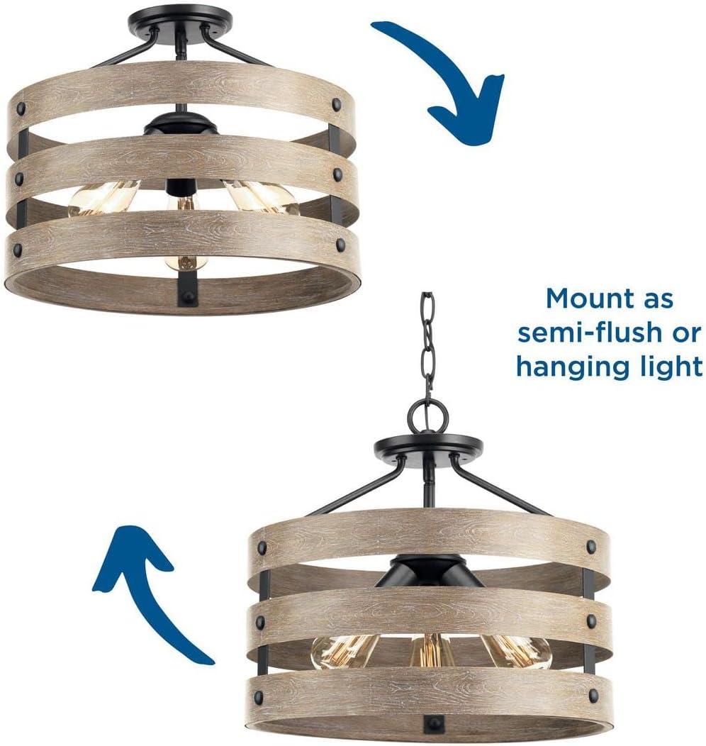 image:imageProgress Lighting P350049143 Gulliver ThreeLight SemiFlush Convertible Graphite finish 1350x1700x1700Graphite finish
