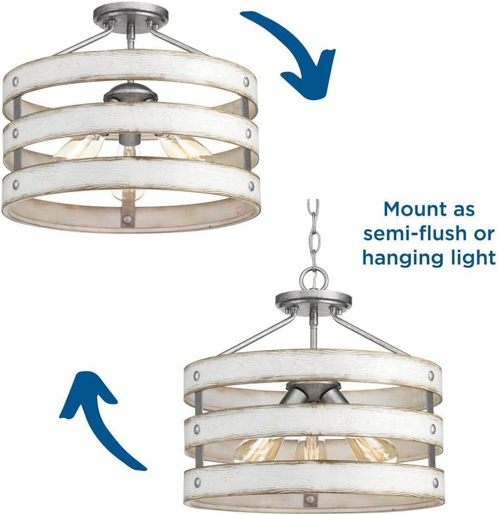 image:imageProgress Lighting P350049143 Gulliver ThreeLight SemiFlush Convertible Graphite finish 1350x1700x1700Gray